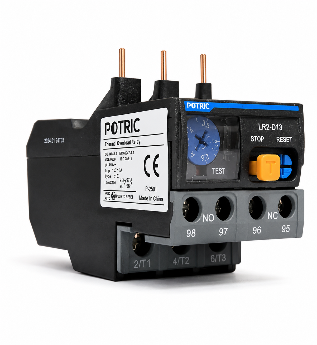 PotricLR2DSeriesThermalOverloadRelay23A-65AMotorProtectionRelay