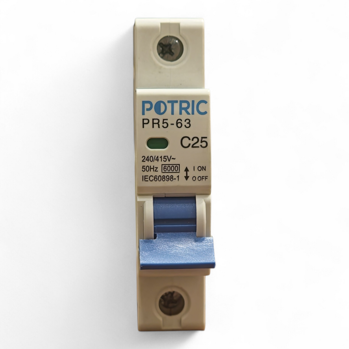 Potric PR5 Miniature Circuit Breaker MCB 1 Pole 6kA IEC EN 60898-25A
