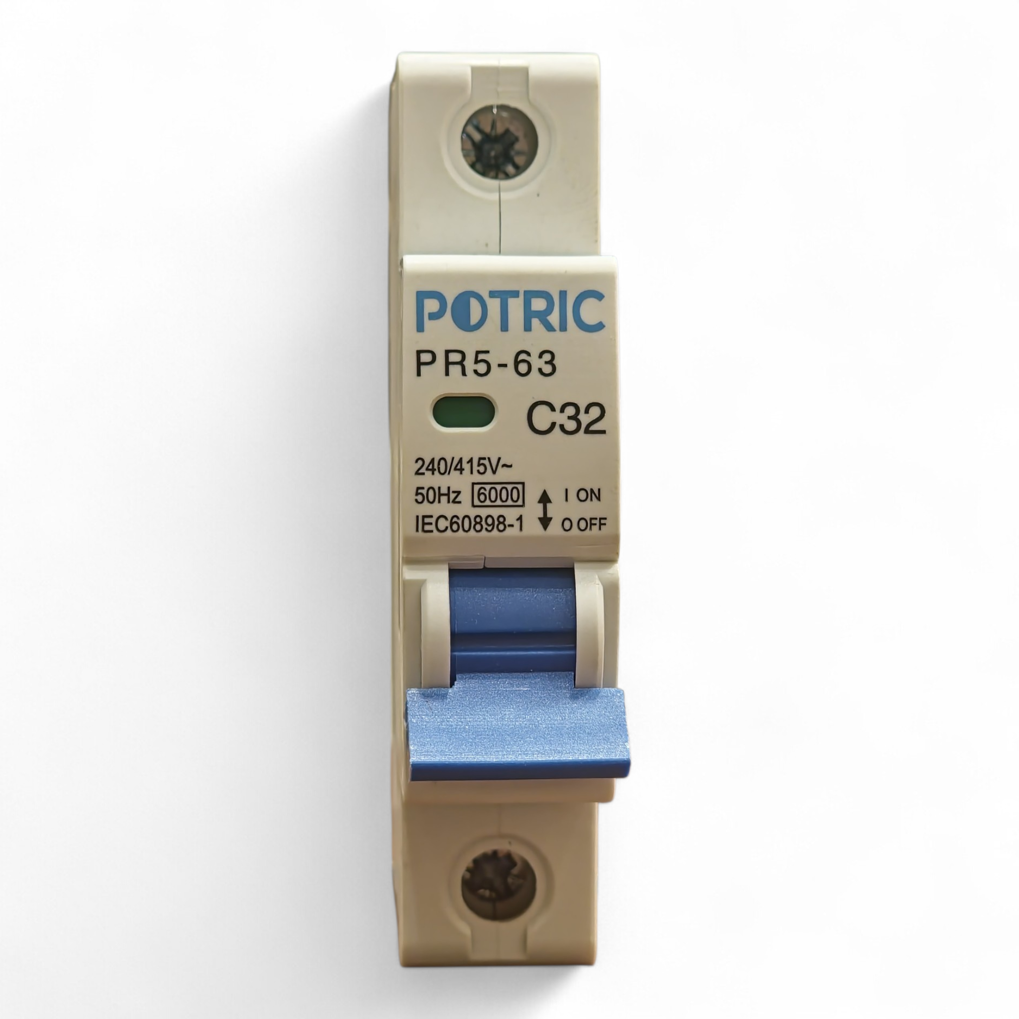 Potric PR5 Miniature Circuit Breaker MCB 1 Pole 6kA IEC EN 60898-1 32A