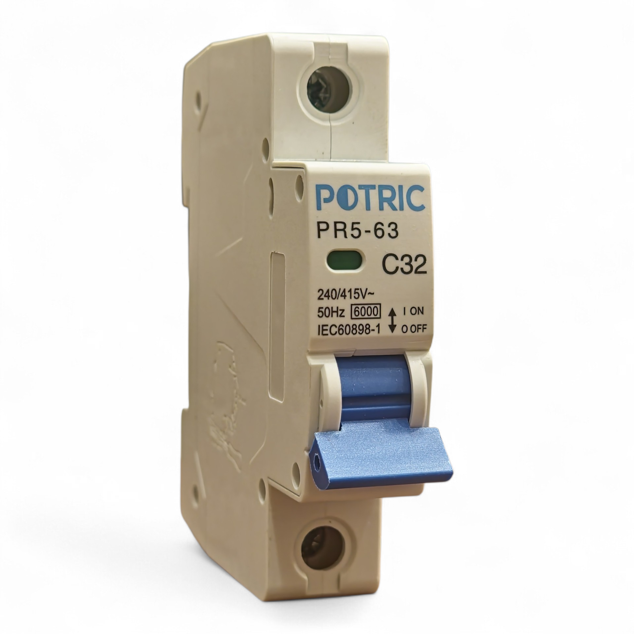 Potric PR5 1 Pole 32A Miniature Circuit Breaker Side View