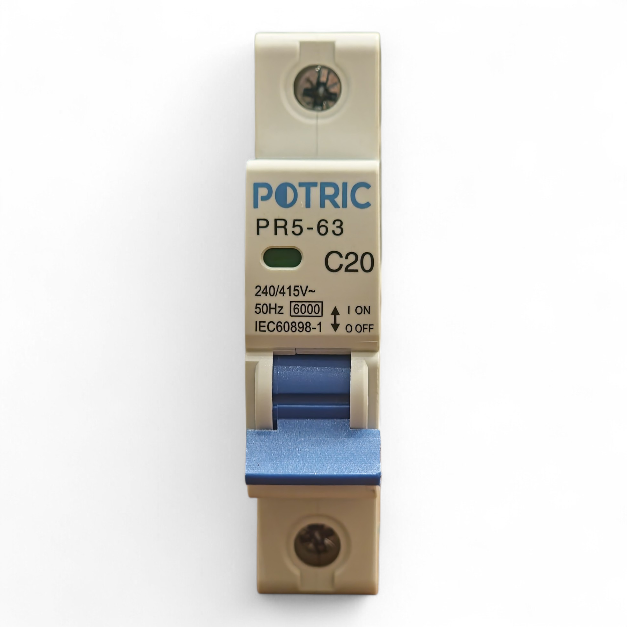 Potric PR5 Miniature Circuit Breaker MCB 1 Pole 6kA IEC EN 60898-20A