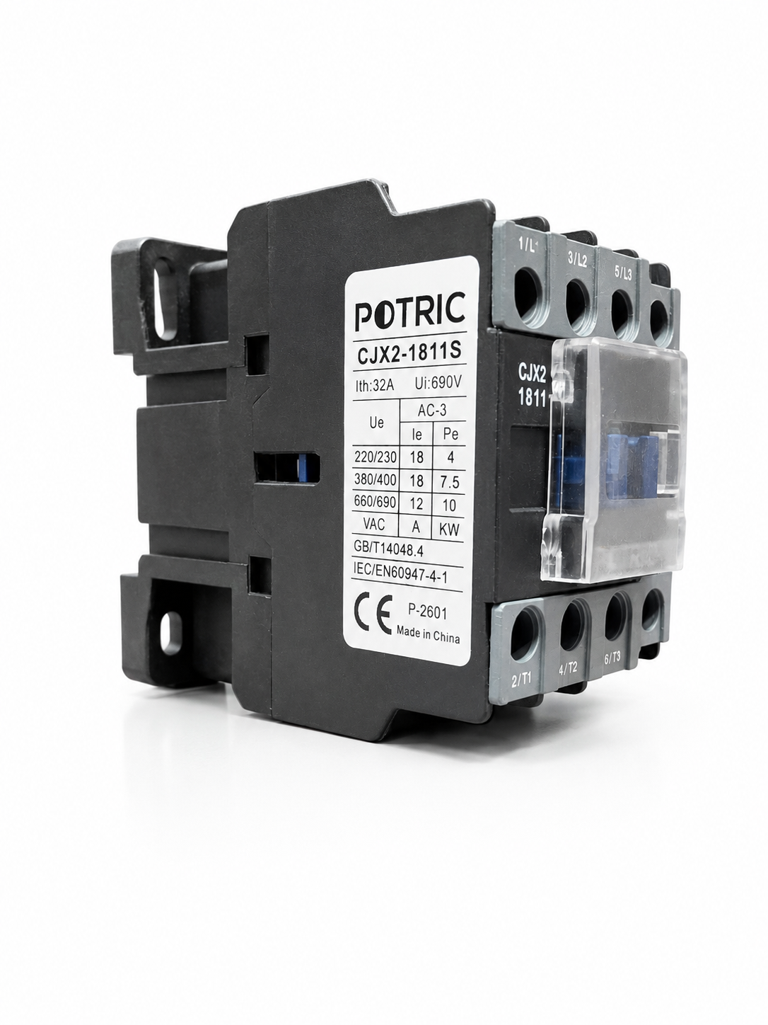 CJX2 Series AC Contactor, 9A–95A, 3 Pole, 24V–380V Coil Voltage