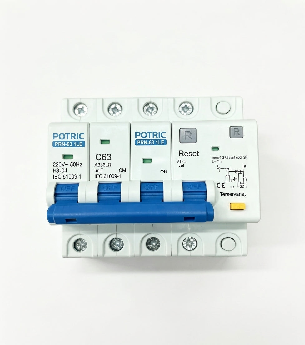 Potric4PRCBO30mAearthleakagecircuitbreakerfrontview