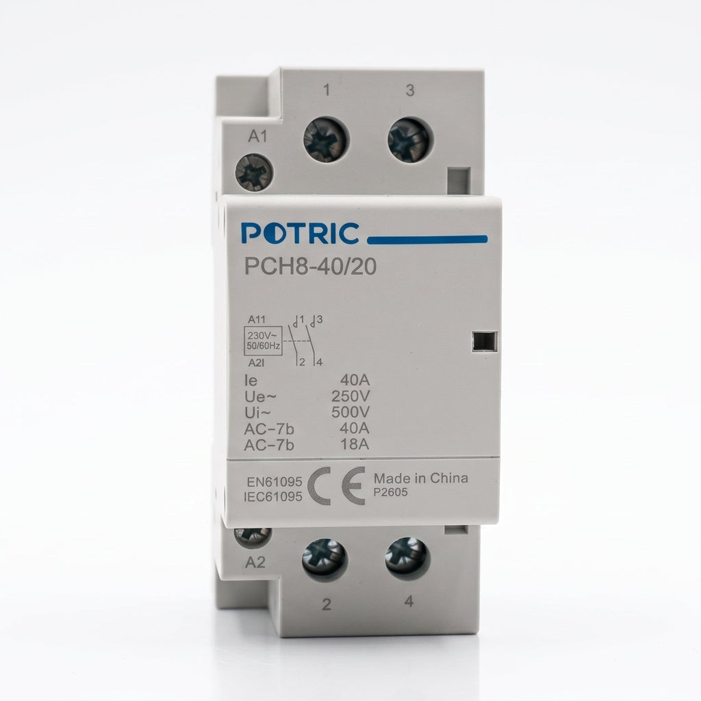 PotricPCH82polesilentACmodularcontactorfrontview
