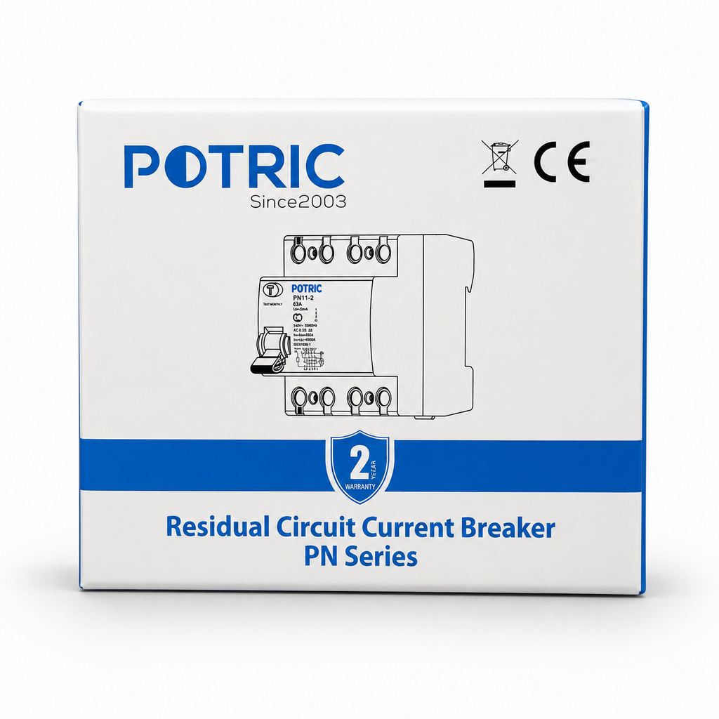 PotricPN11RCBO4PoleResidualCurrentCircuitBreaker