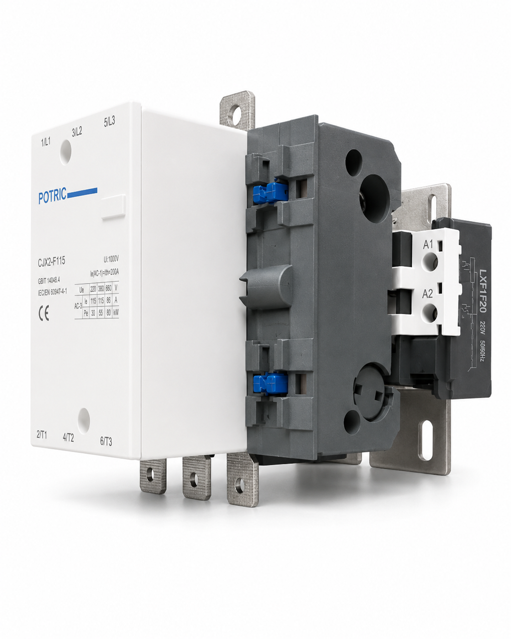 LC1 Series AC Contactor, 115A–800A, 3 Pole, 220V AC Coil Voltage