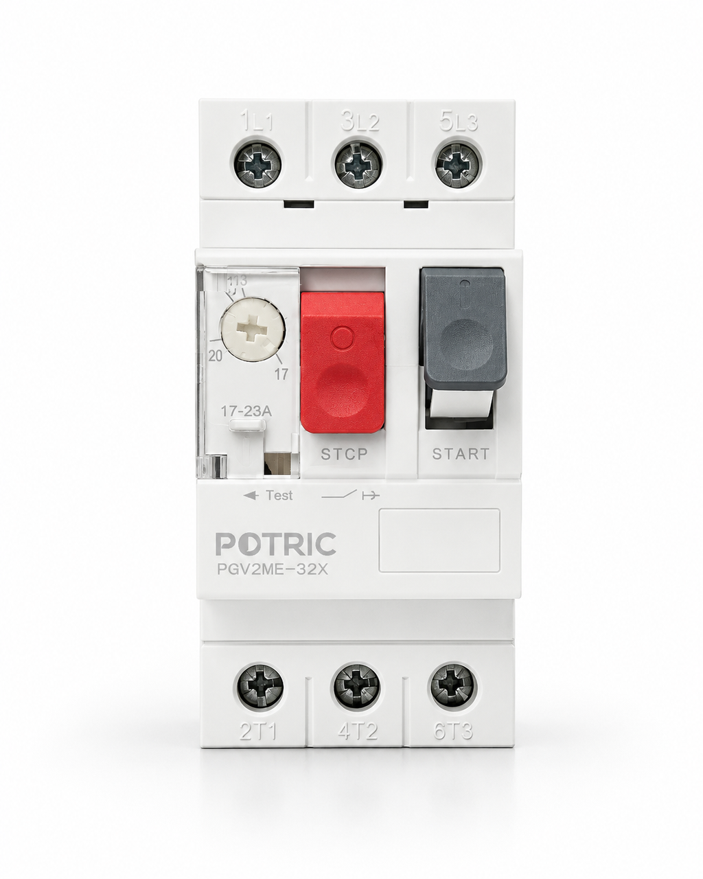 Potric PGV2ME-32X Motor Protection Circuit Breaker MPCB 3 Pole Adjustable 17A-23A