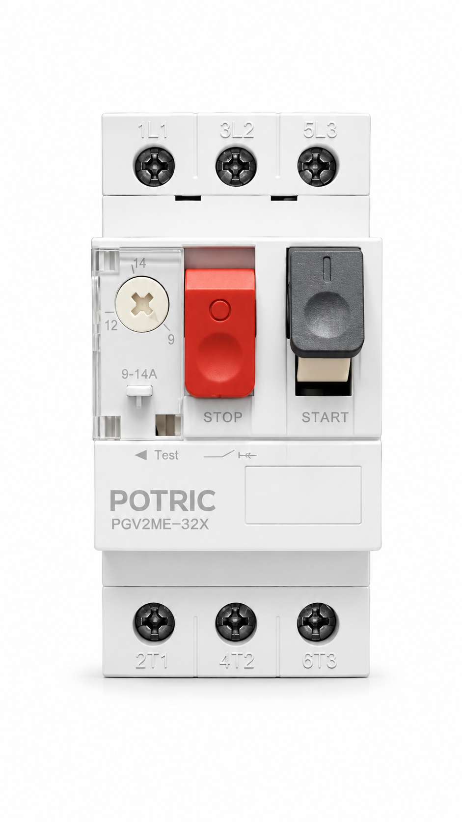 Potric PGV2ME-32X Motor Protection Circuit Breaker MPCB 3 Pole Adjustable 9-14A