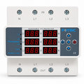 3-Phase Digital Voltage & Current Protector 150A, Triple Display, Phase Unbalance, DIN Rail