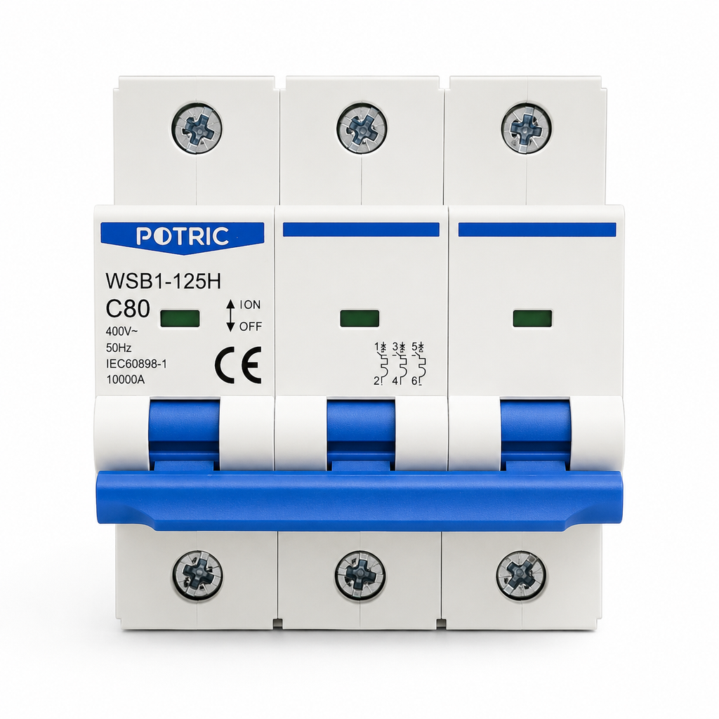 Potric_WSB1-125H_3_pole_miniature_circuit_breaker_10kA_80A