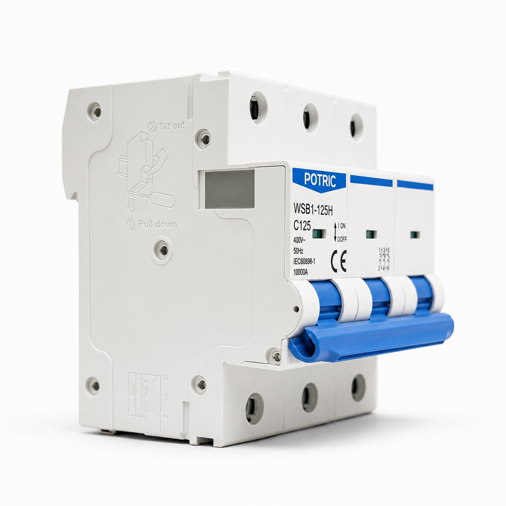 Potric_WSB1-125H_Three_Pole_Miniature_Circuit_Breaker