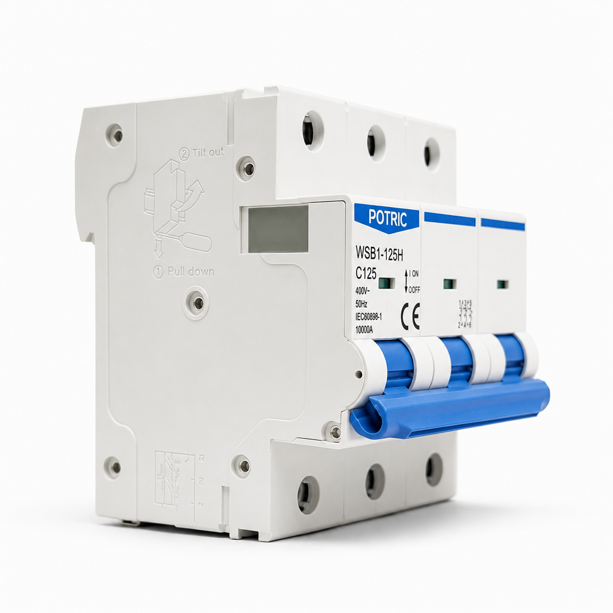 Potric_WSB1-125H_Three_Pole_Miniature_Circuit_Breaker