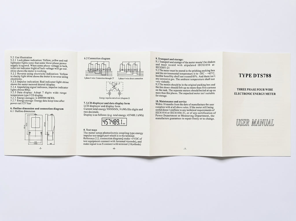 Three-Phase Four-Wire Energy Meter PTS788 | Potric – Potric-eg