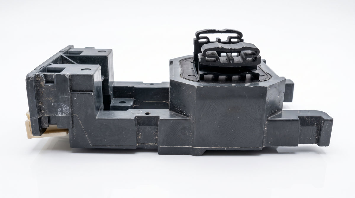 Side profile showing the copper winding block and core configuration of the Potric LX1-FF contactor coil.
