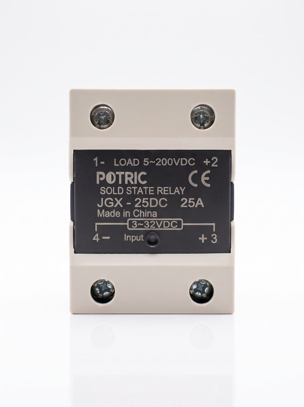 Potric JGX-DC single phase solid state relay front view