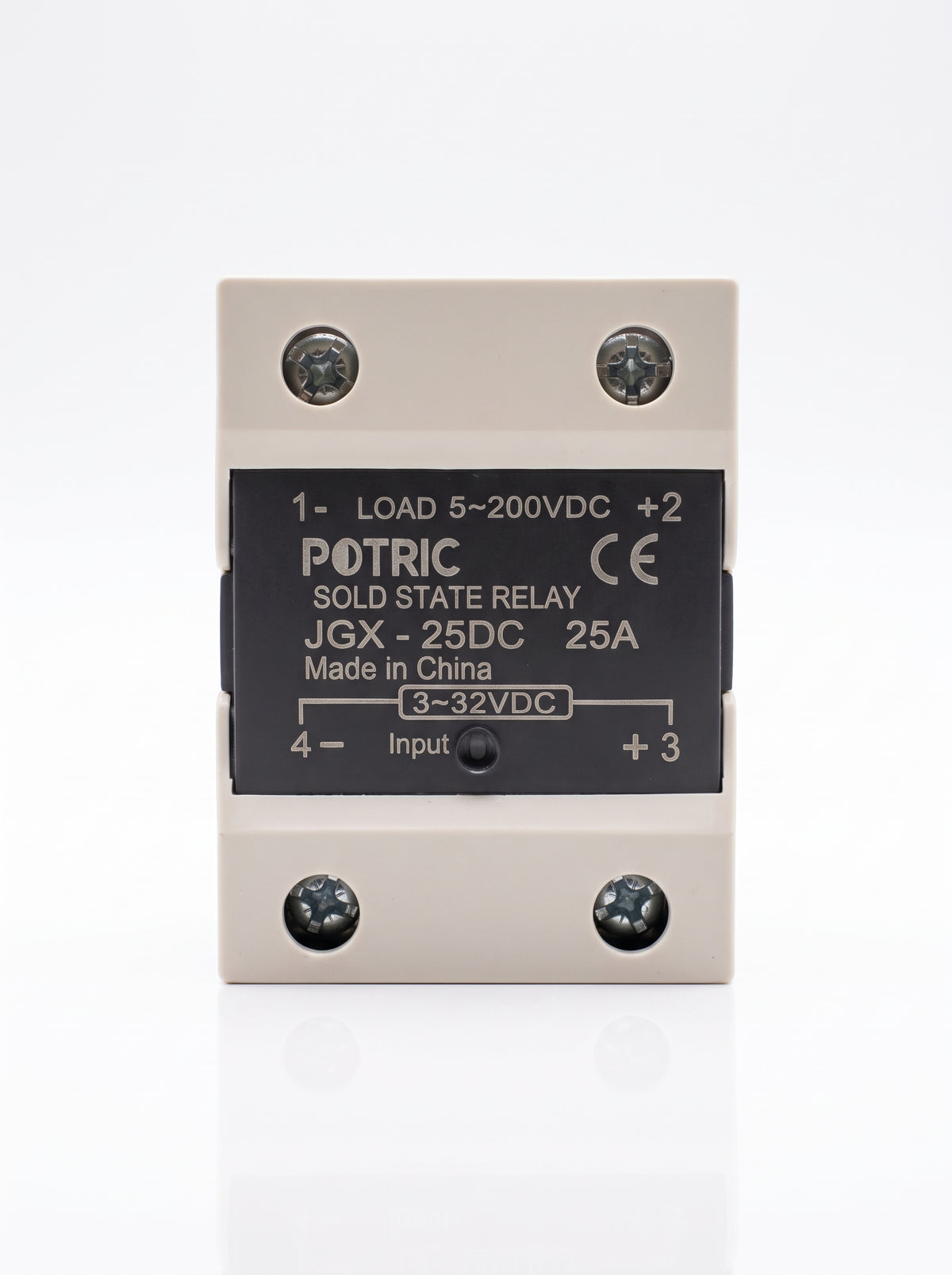 Potric JGX-DC single phase solid state relay front view