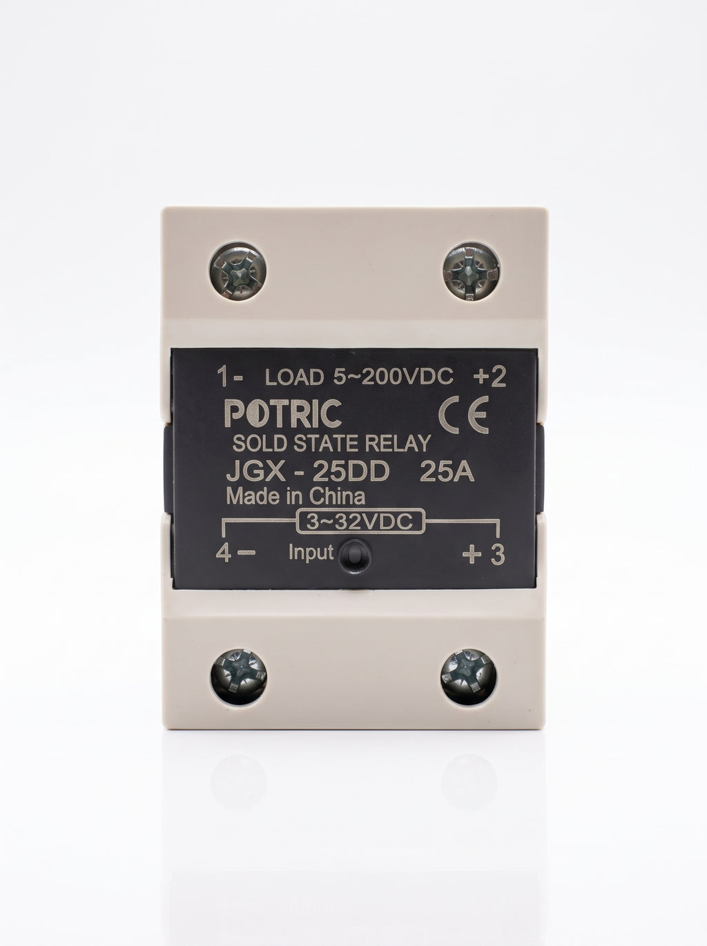 Potric JGX DC/DC solid state relay 25A 40A front view